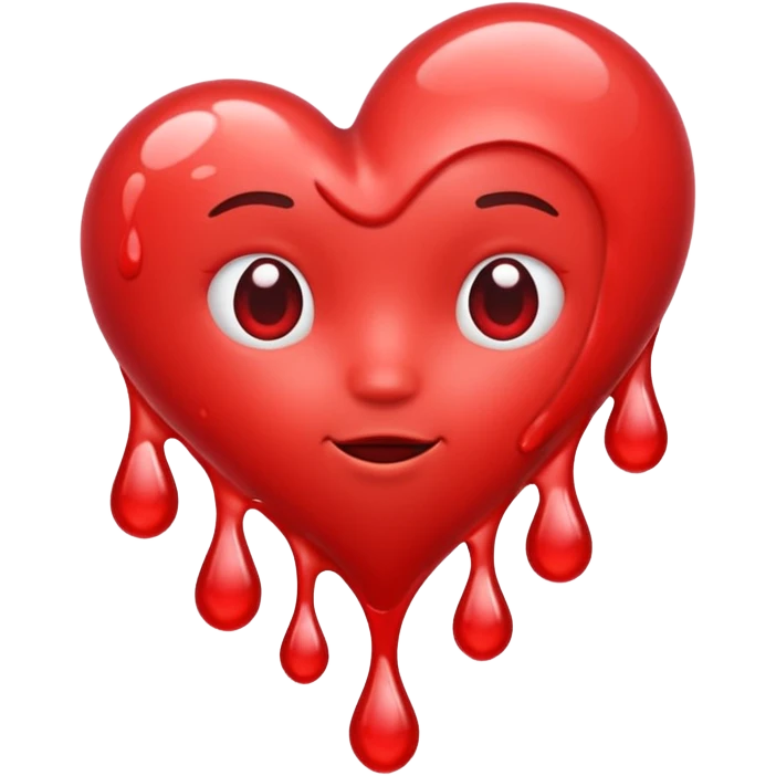 Heart melt emoji