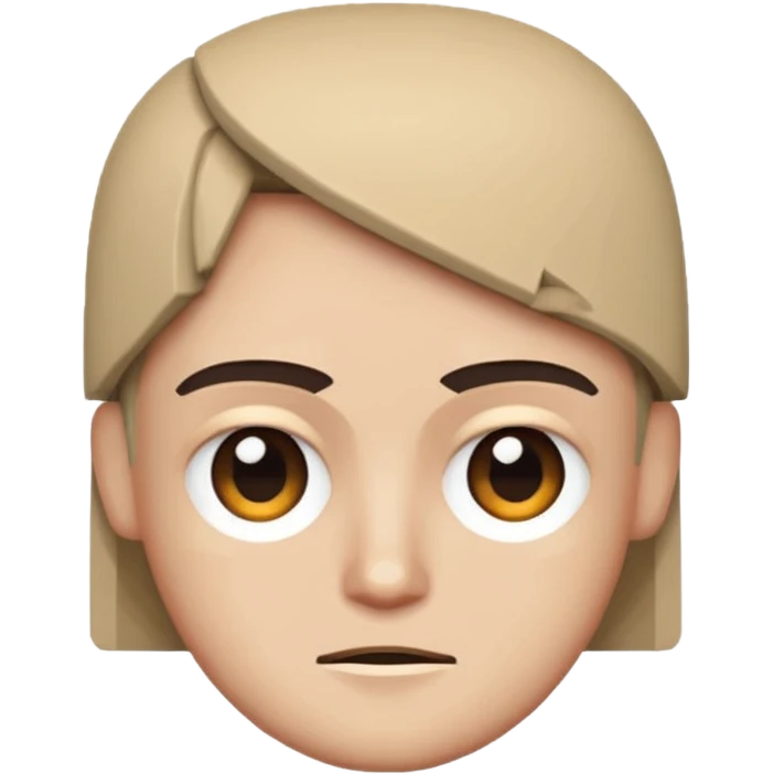 Pixeled style head emoji