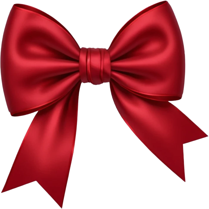 Dark red bow emoji