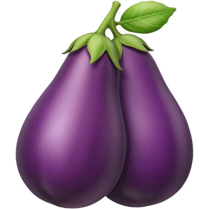 Eggplant with peach emoji