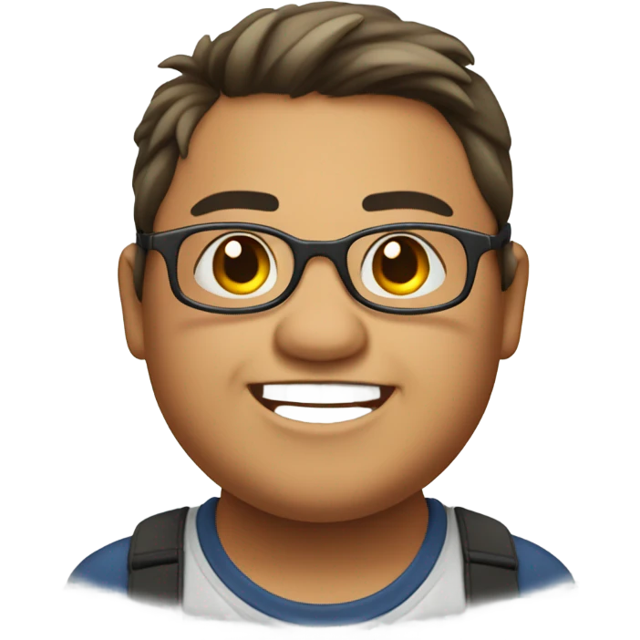 Fat Boy with glasses emoji