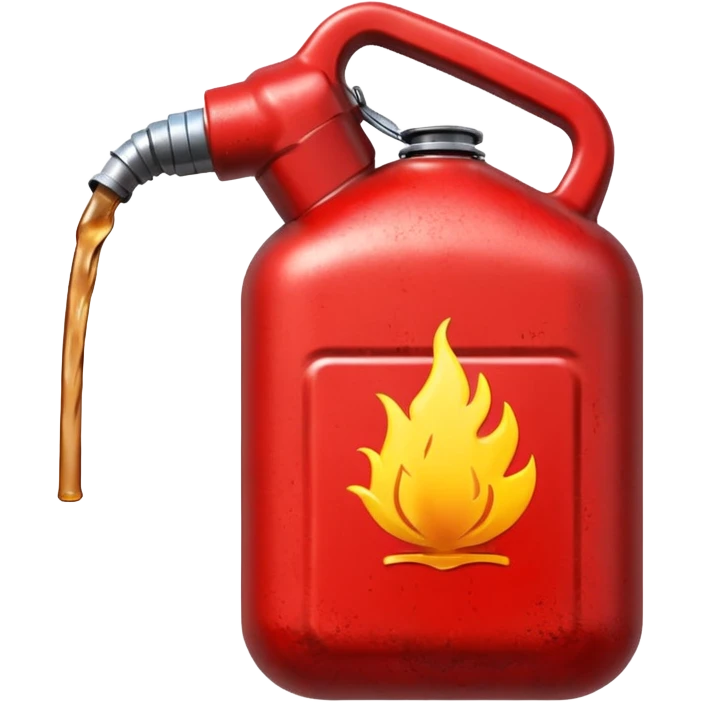 red gasoline canister pouring diesel emoji