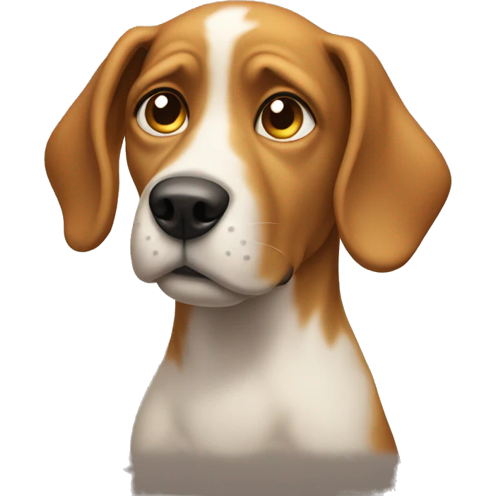 dog doing a side eye emoji