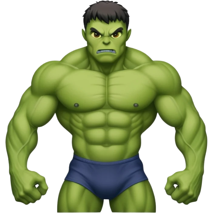 Alien buff as hulk emoji