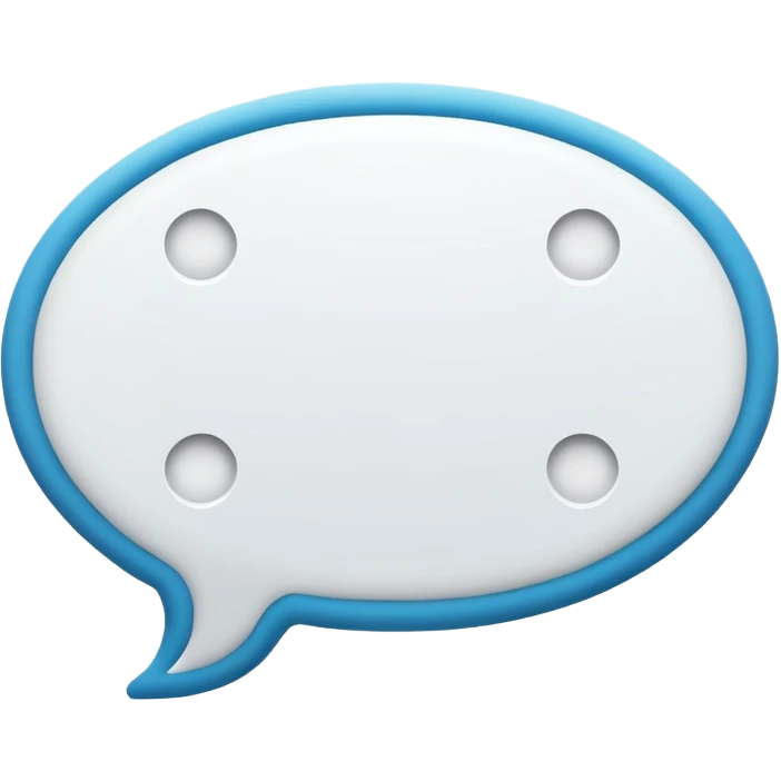 Speech bubble with three dots inside emoji