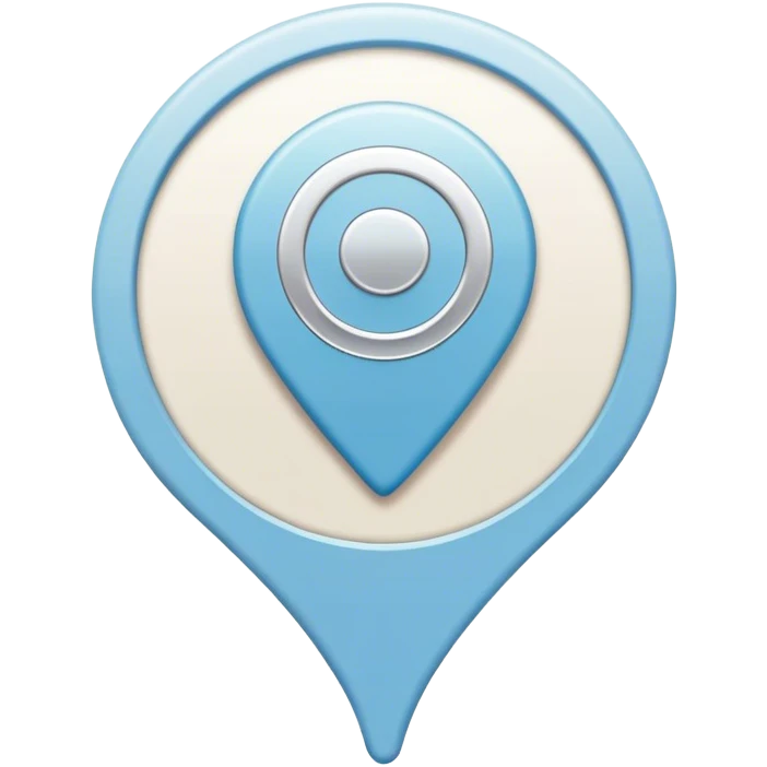 light blue map pin emoji