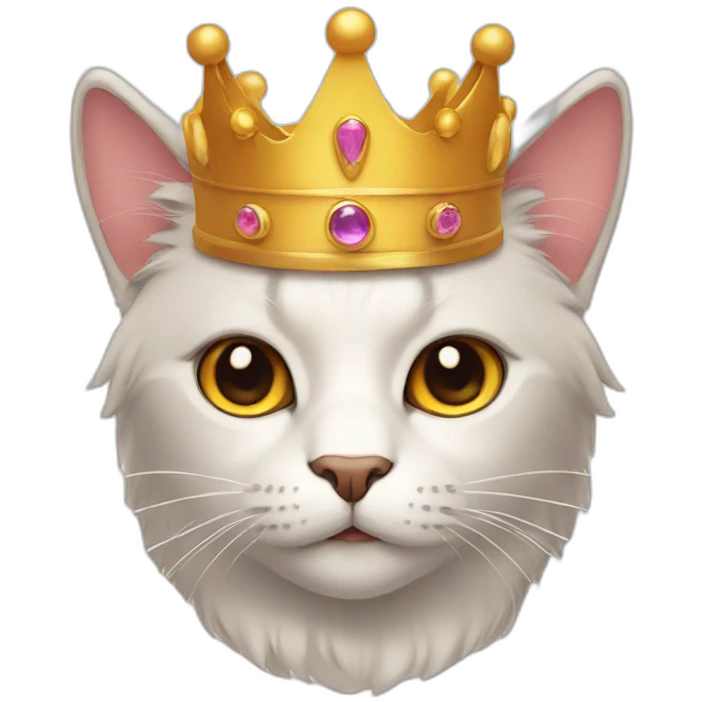 Cat with crown emoji