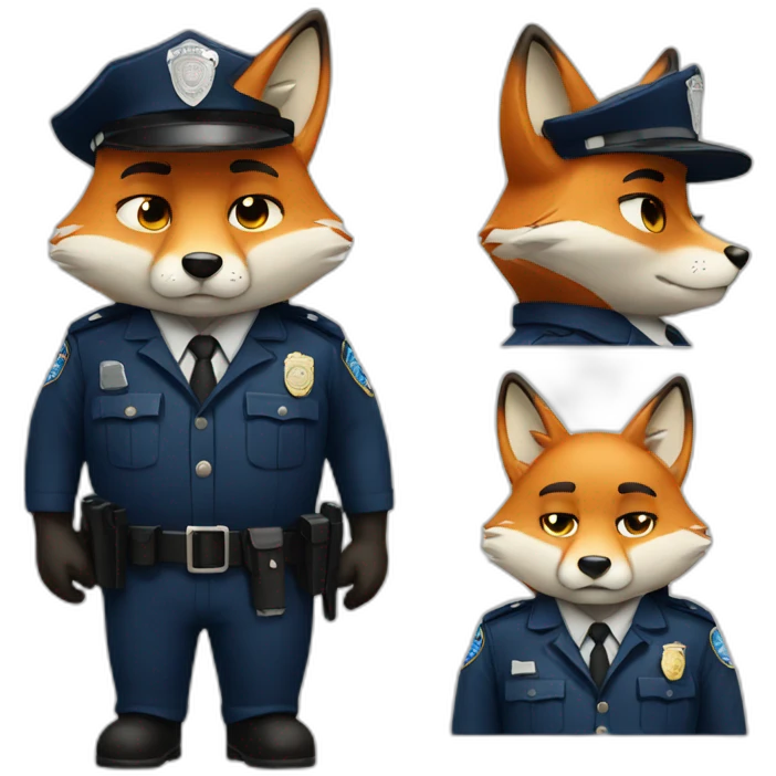 police fox sad emoji