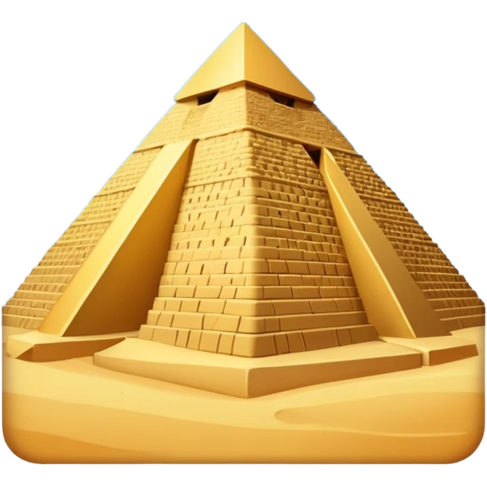 Egypt Pyramid, digital art emoji style, with professional lighting, no face on objects, white background emoji