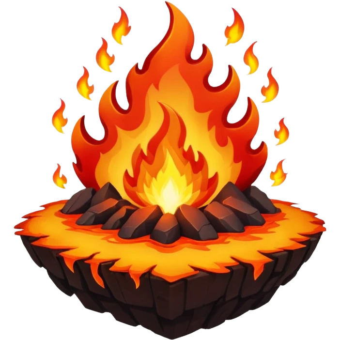 fire flying island emoji