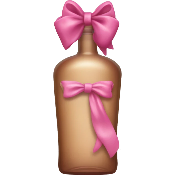 Beachy liquor bottle with a pink bow emoji