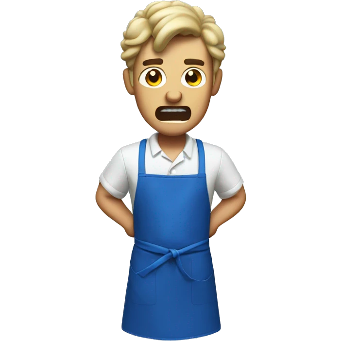 angry guy in a blue apron emoji