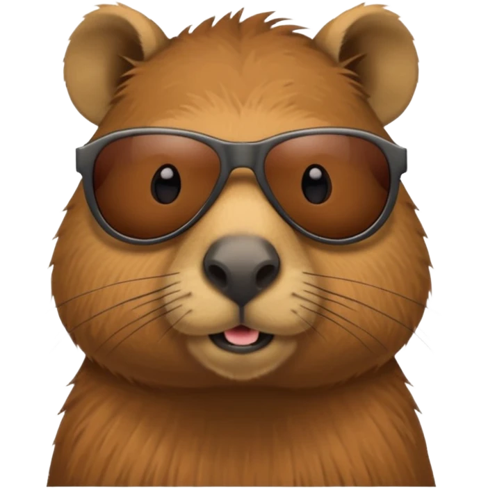 Capybara wearing sunglasses emoji