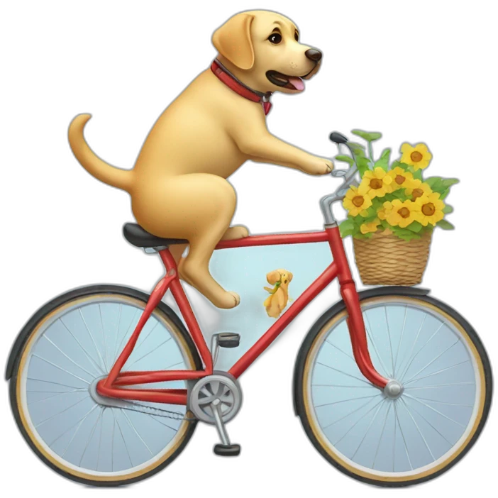 Labrador ON A BICYCLE emoji