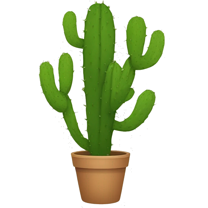 single flat Nopal without pot emoji