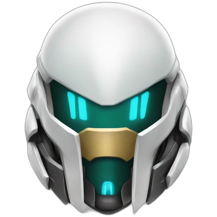 samus's helmet, white armor emoji