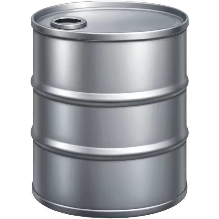 generate a realistic metal oil barrel without rust emoji
