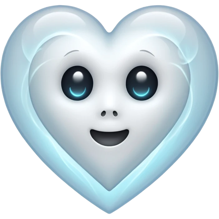 ghost themed heart emoji