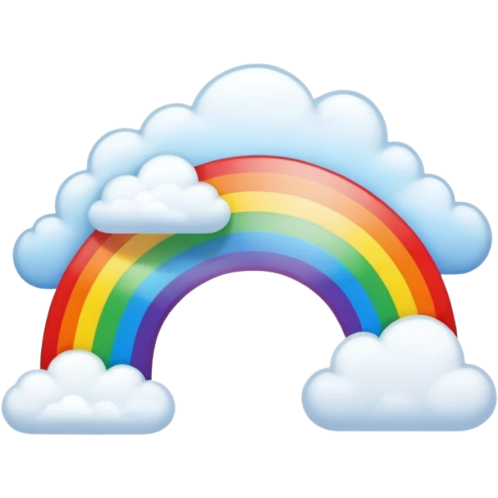 Rainbow and clouds emoji