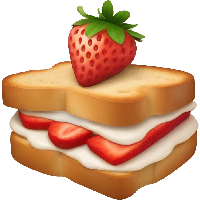 Strawberry and bread toast emoji