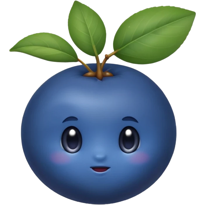 Single blueberry flat emoji
