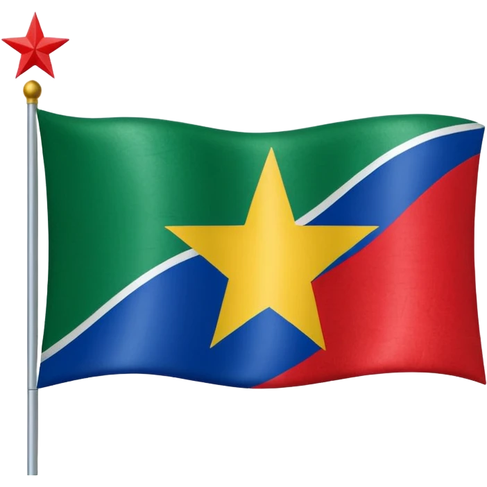🇬🇦 flag up site and down site red colour centre middle white colour and for star red colour emoji