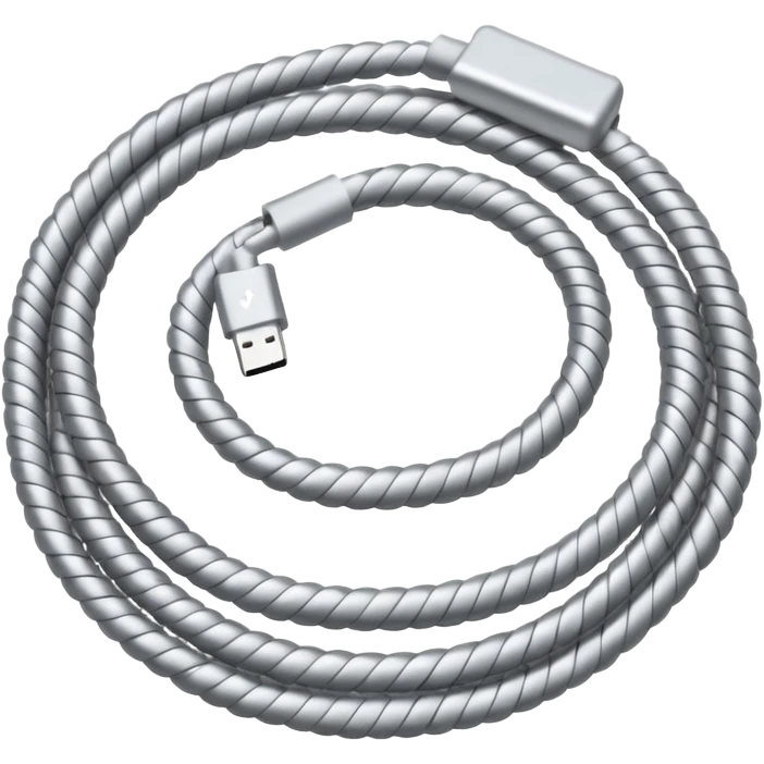 Silver charging cord emoji