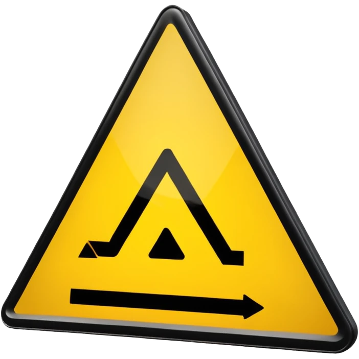 slippery road sign emoji