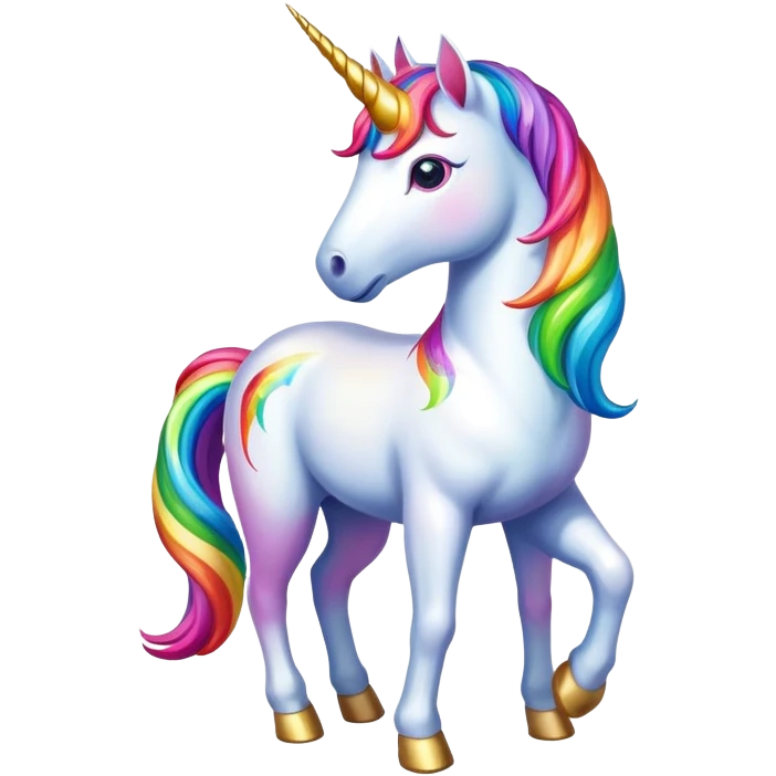 Rainbow unicorn emoji