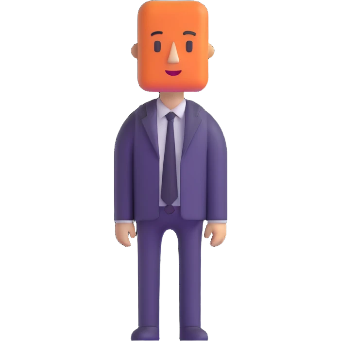 man with rectangle shaped head emoji
