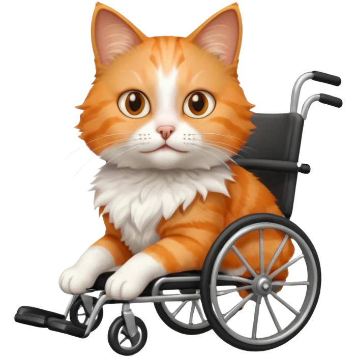 cat wheelchair emoji