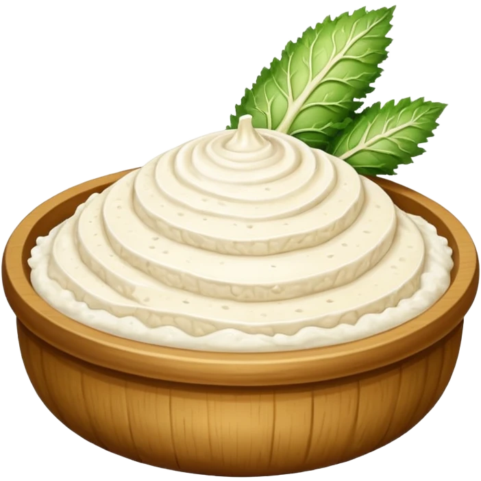 dollop of horseradish, minimal, simple, clear emoji