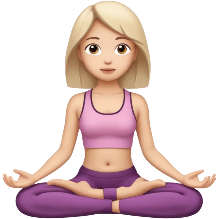девочка сидит в позе лотоса и дышит emoji