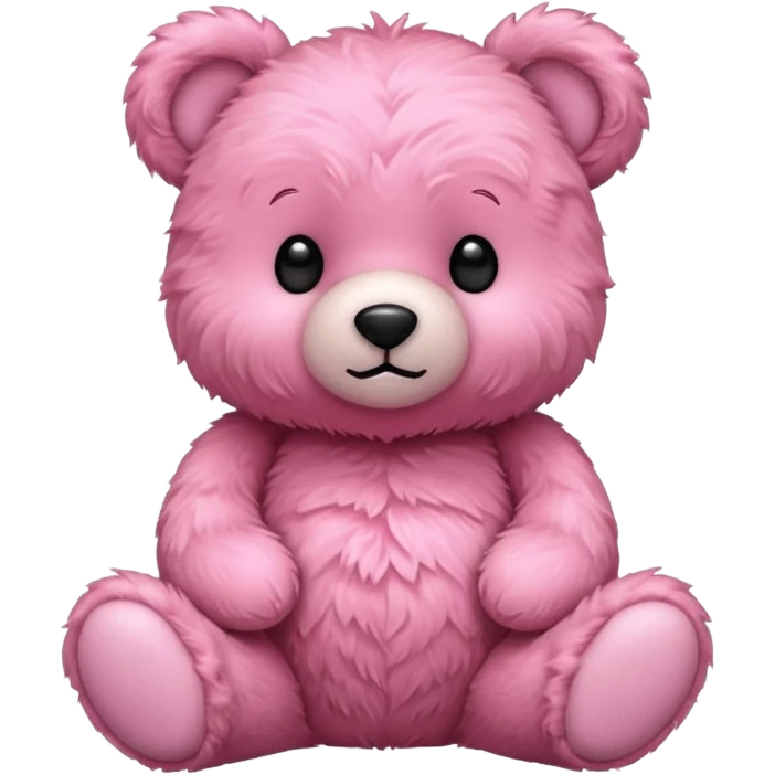 Pink teddy bear emoji