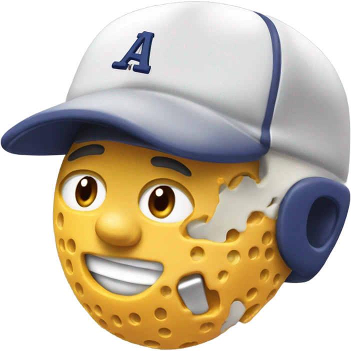 Baseball player cheese emoji