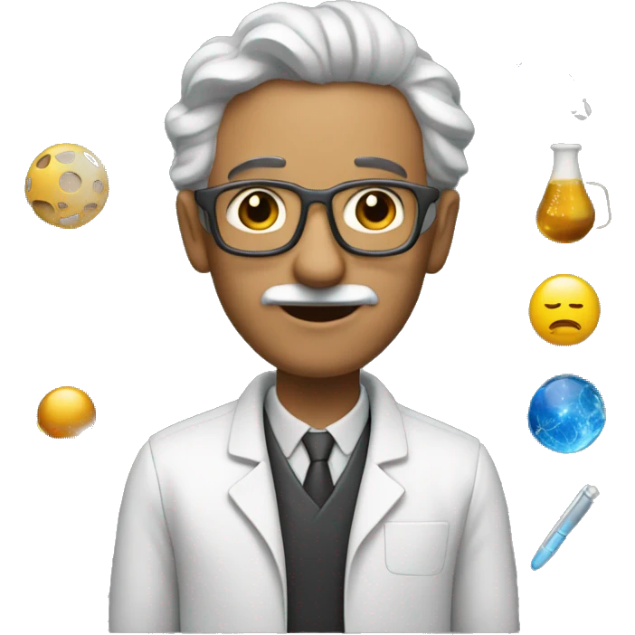 physicist with hadache emoji