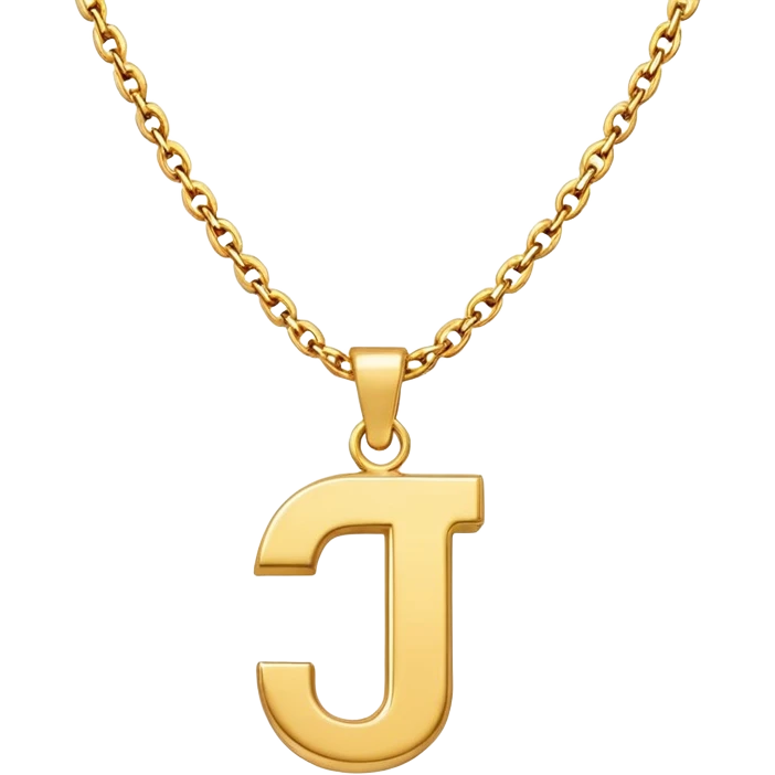 Necklace with j on it emoji
