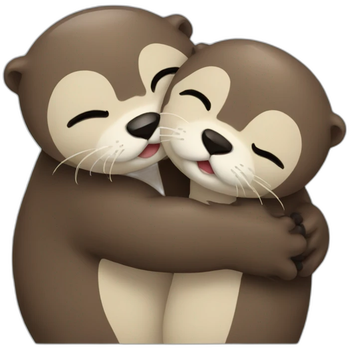 Otter hug emoji
