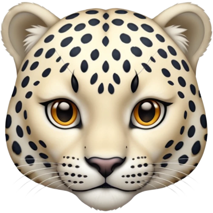 white leopard face emoji