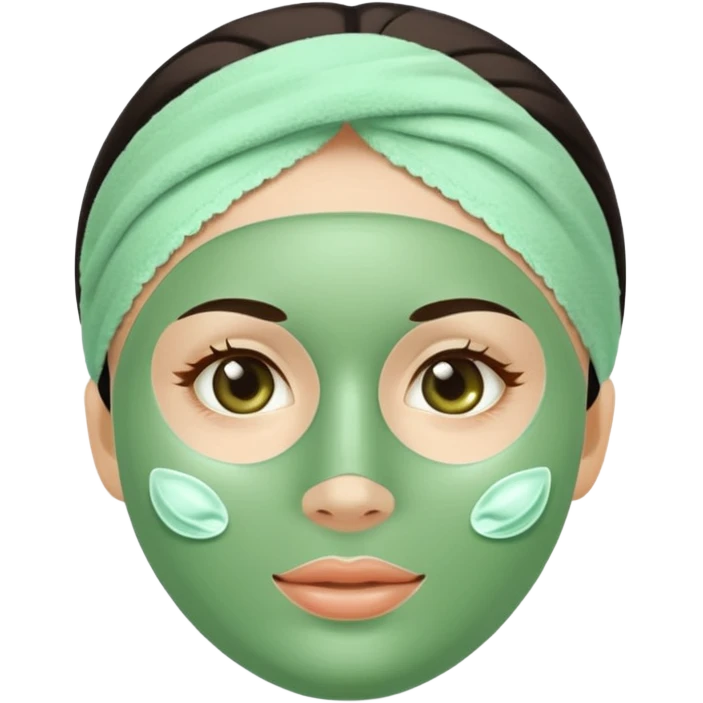 A light green spa face mask, with only the mask emoji