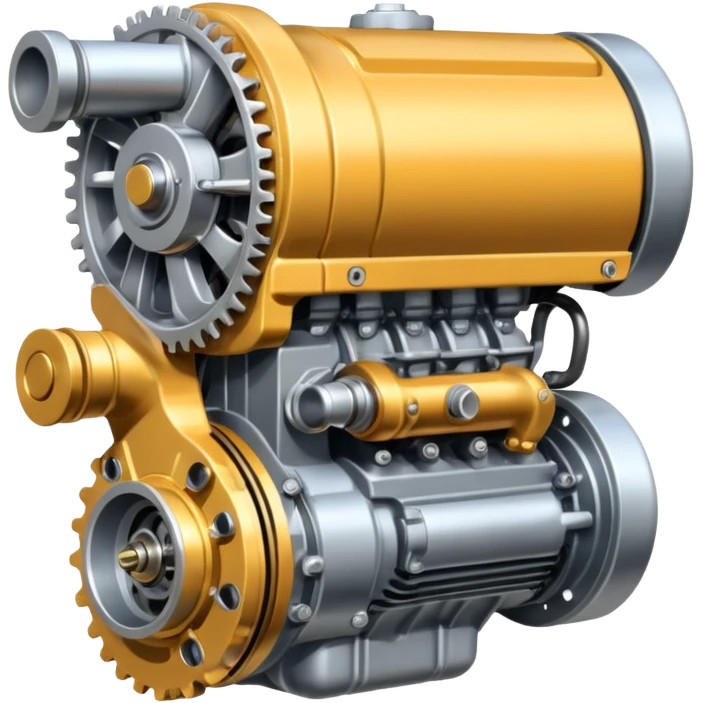 generate a very realistic two-stroke two-cylinder engine emoji | AI ...