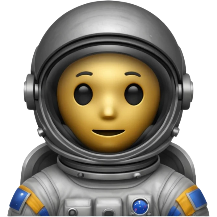 dark grey astronaut helmet, obscured face  emoji