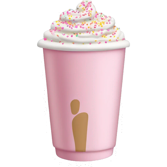 Light pink latte with sprinkles  emoji
