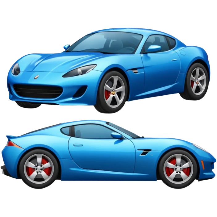 Blue sports car  emoji