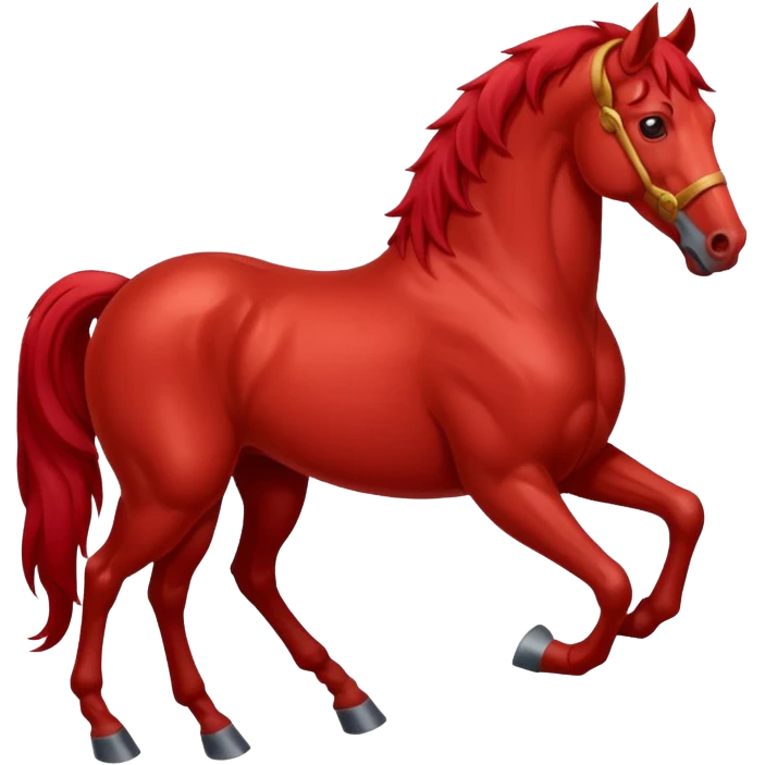Deep Red horse emoji