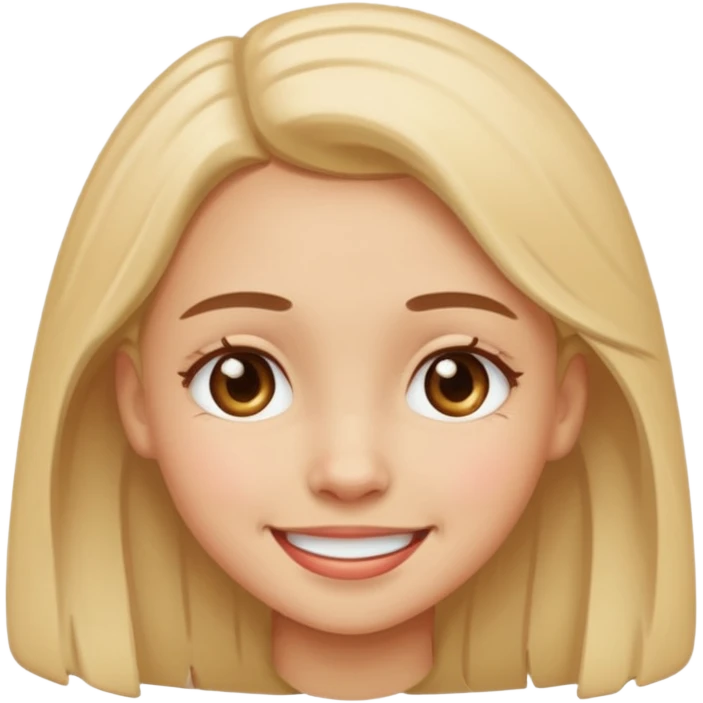 Girl smiling while crying emoji