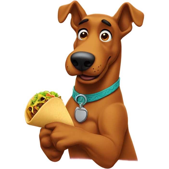 Scooby doo eating a taco emoji