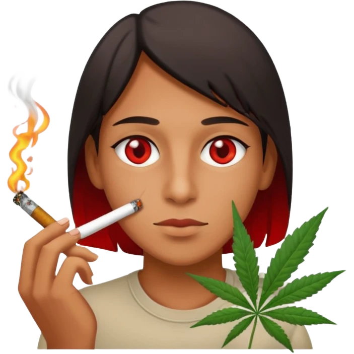 smoking weed emoji