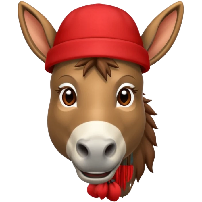 donkey with red hat emoji
