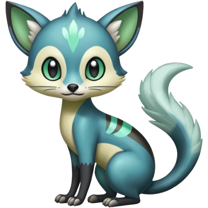 Icy Clear Glossy Glassy Gassy Mossy Meloetta-Vernid-Trico-Sergal-Civet-Fakémon-creature-hybrid emoji